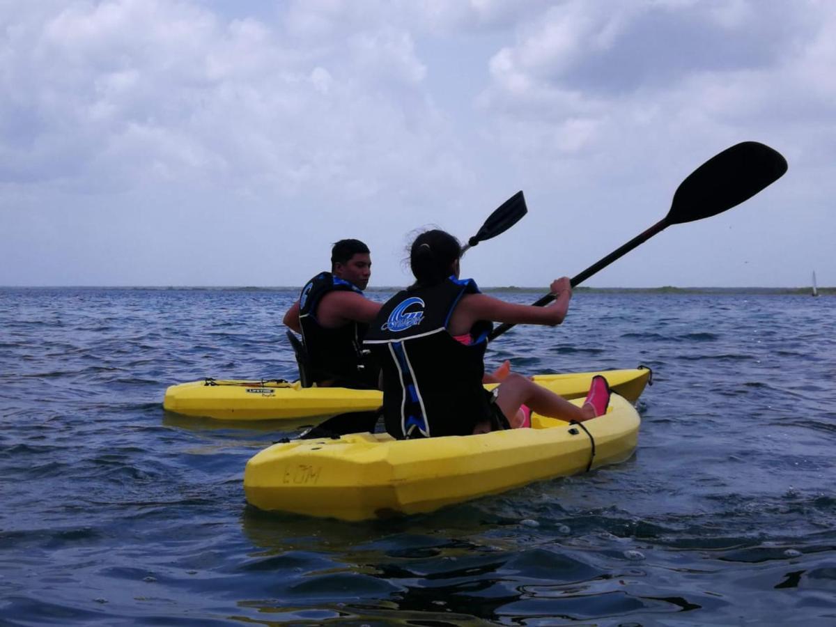 Cabanas Marias Lakefront Hotell Bacalar Eksteriør bilde