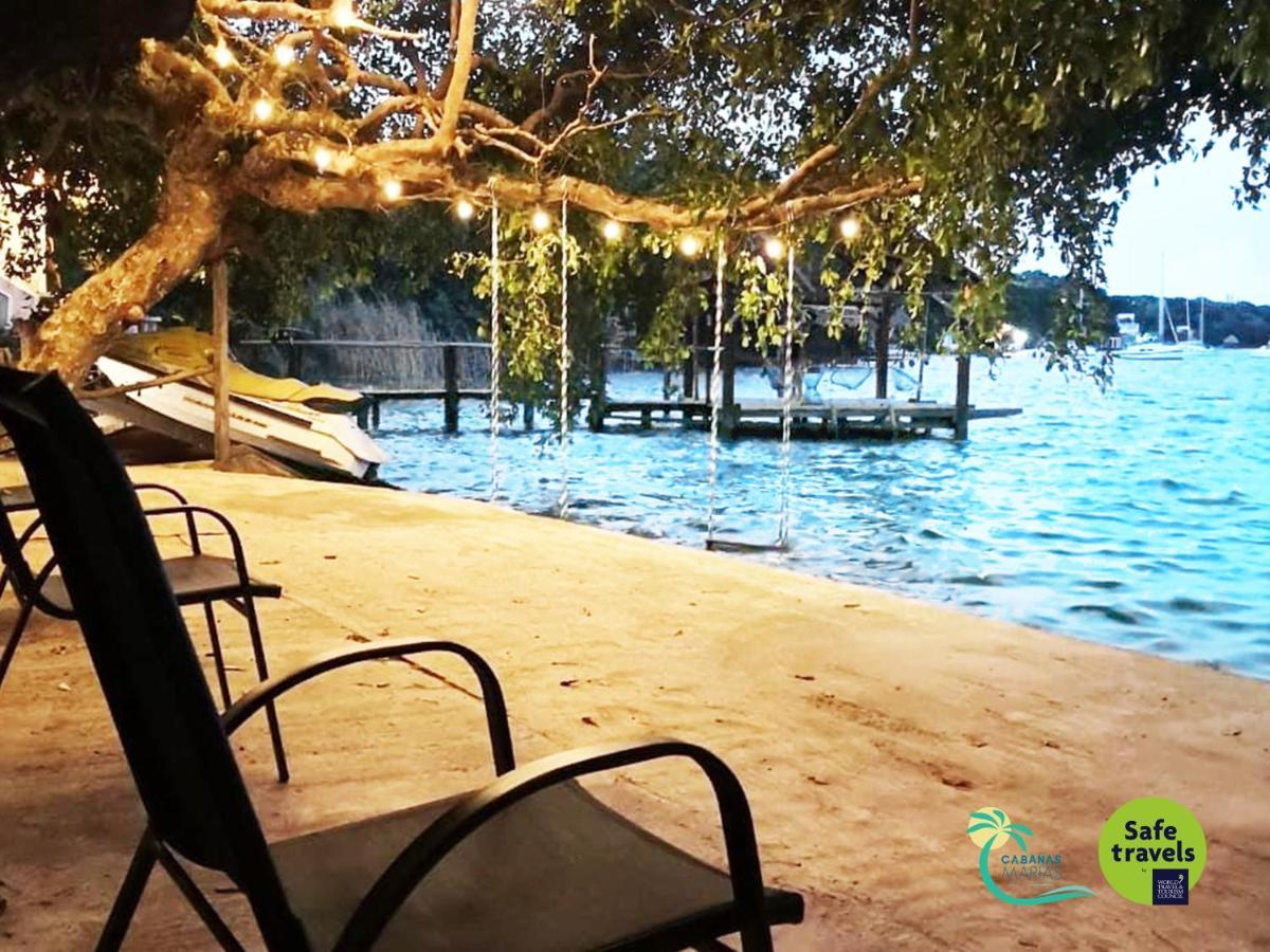 Cabanas Marias Lakefront Hotell Bacalar Eksteriør bilde